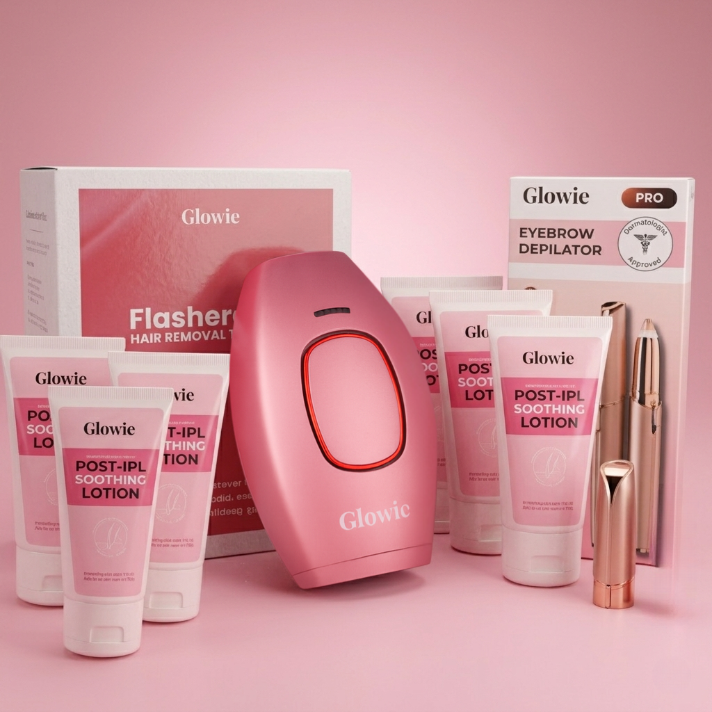 Glowie™ IPL pilnas plaukelių šalinimo rinkinys